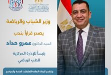 قرار وزاري بندب عمرو الحداد للطب الرياضي تقديرًا لنجاحاته بالتنمية الرياضية